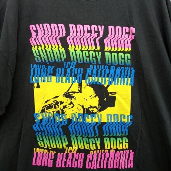 Snoop Dogg Shirt Mens XL Black Graphic Tee Rapper Music Band Merch Long Beach CA - Picture 2 of 6